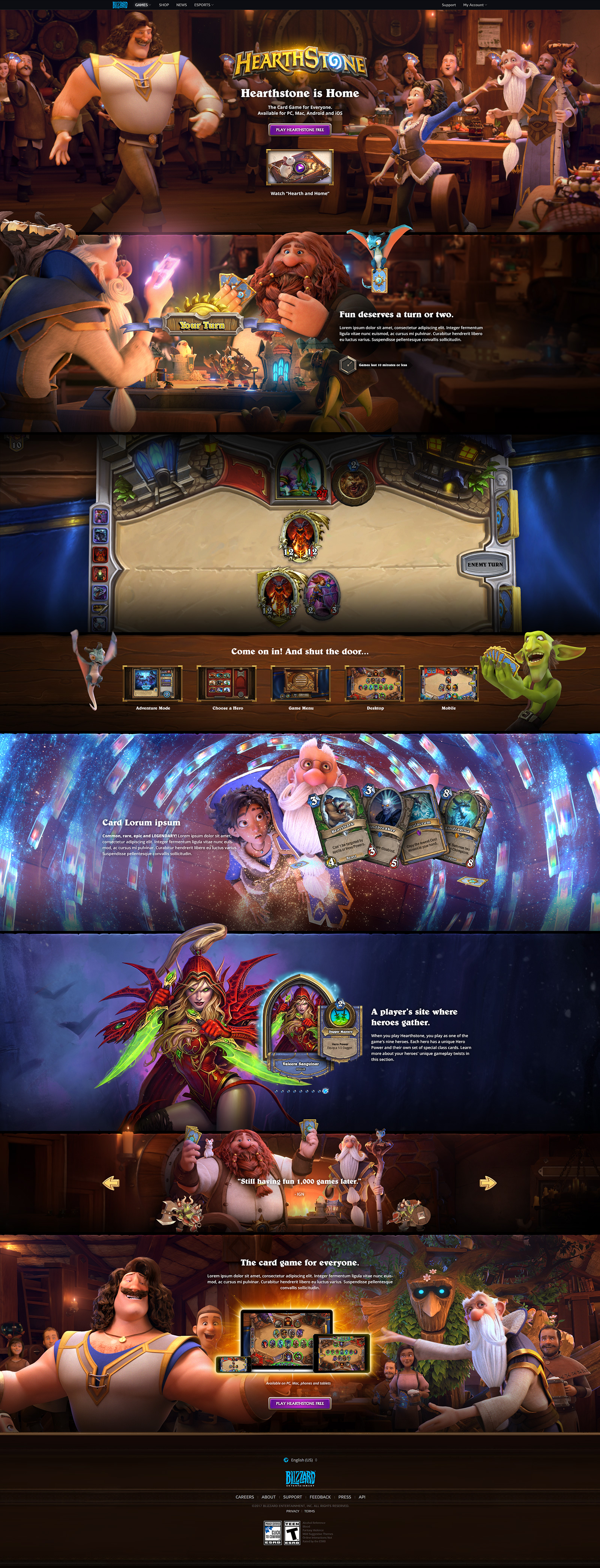 Blizzard - Hearthstone - New Player Portal