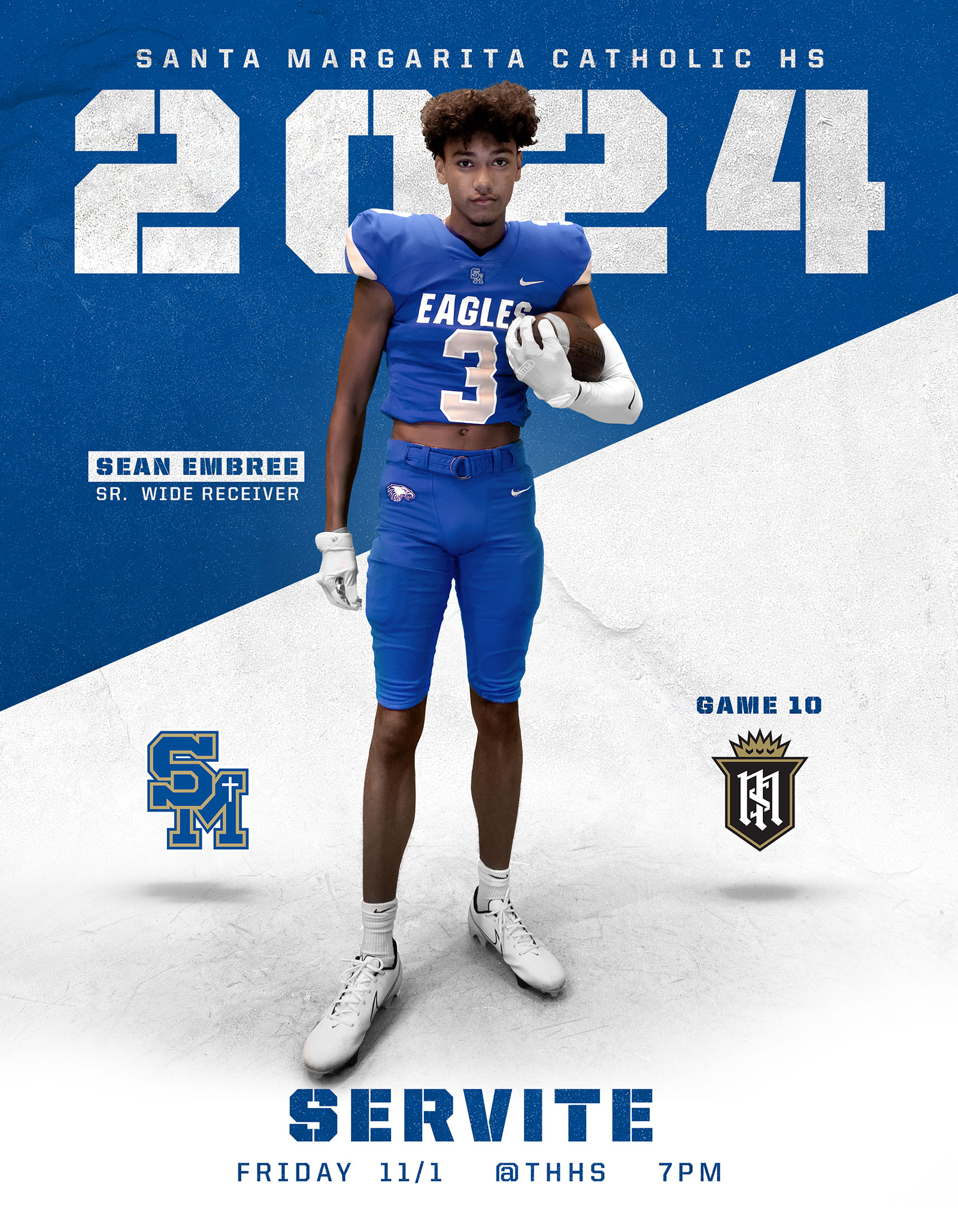 Santa Margarita Catholic Football game day program covers