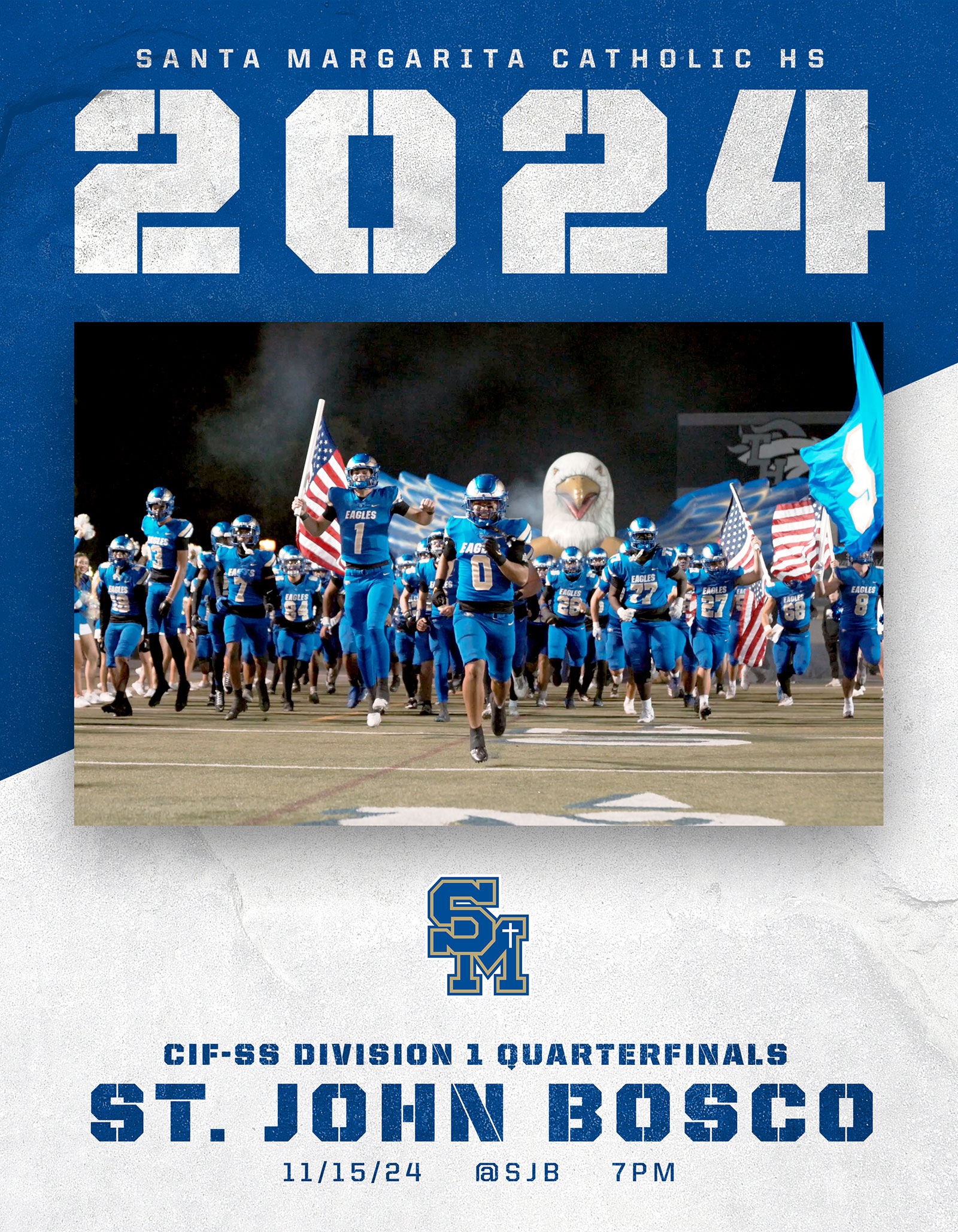 Santa Margarita Catholic Football game day program covers