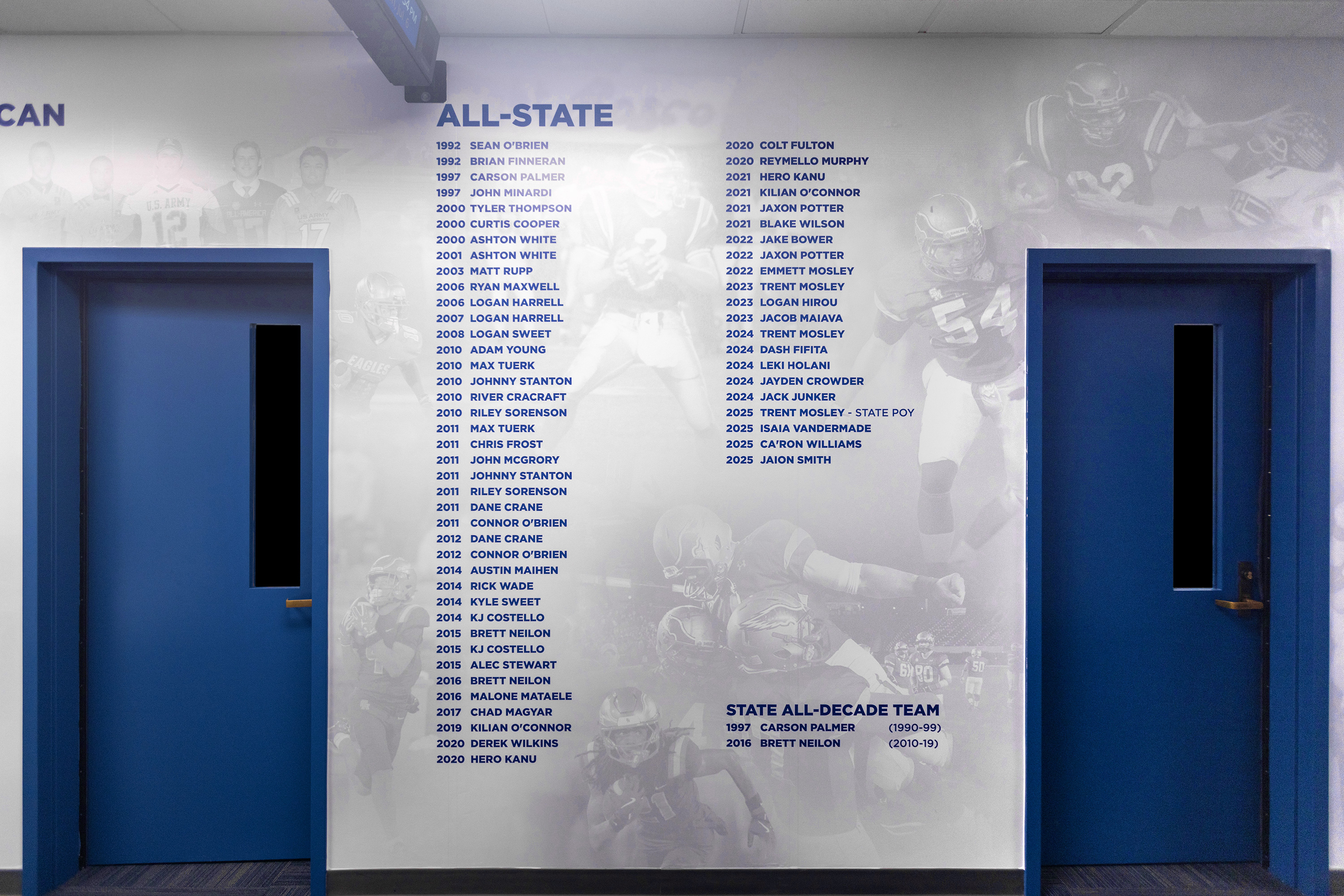 Football Office artwork for Santa Margarita Catholic High School