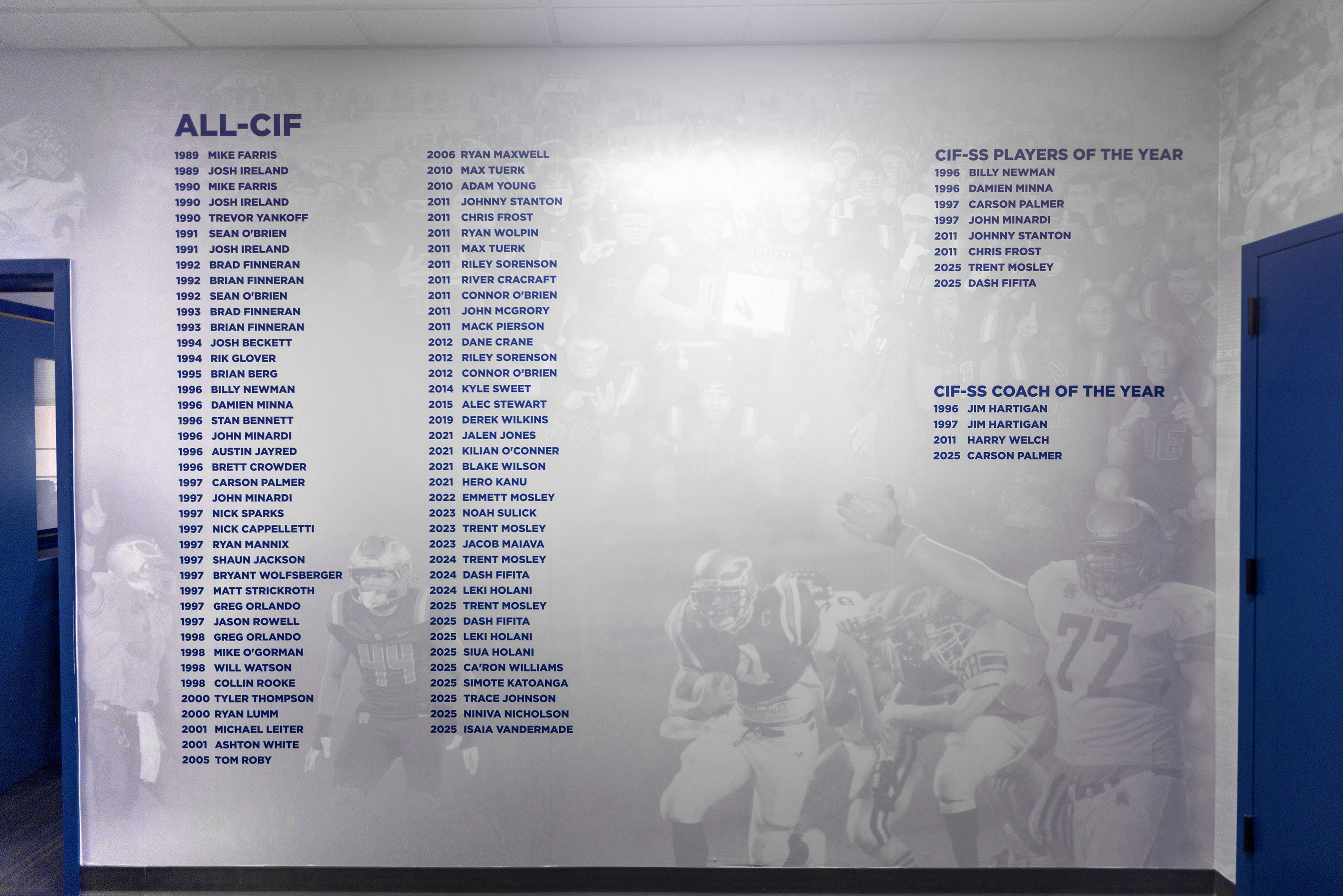 Football Office artwork for Santa Margarita Catholic High School