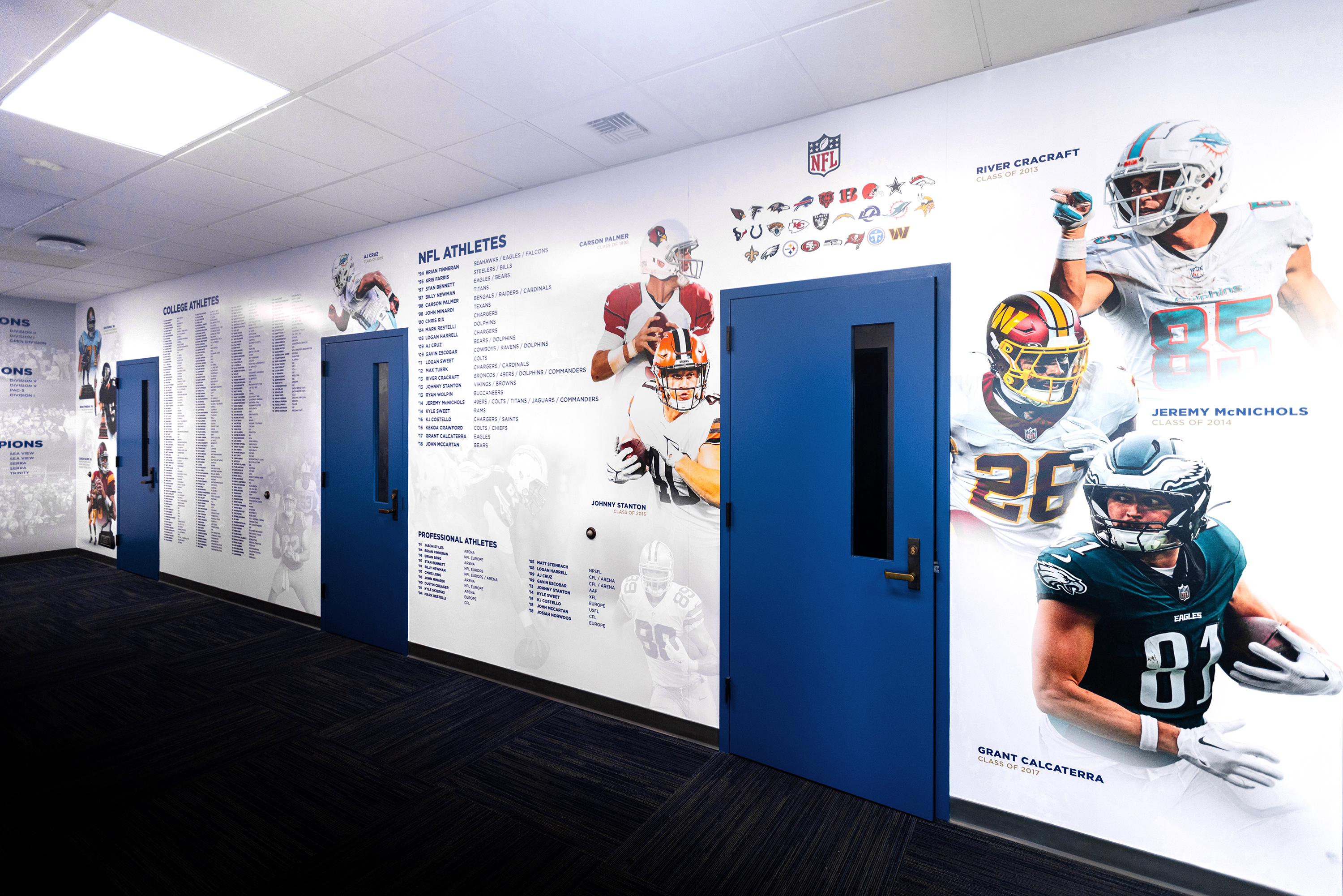 Football Office artwork for Santa Margarita Catholic High School