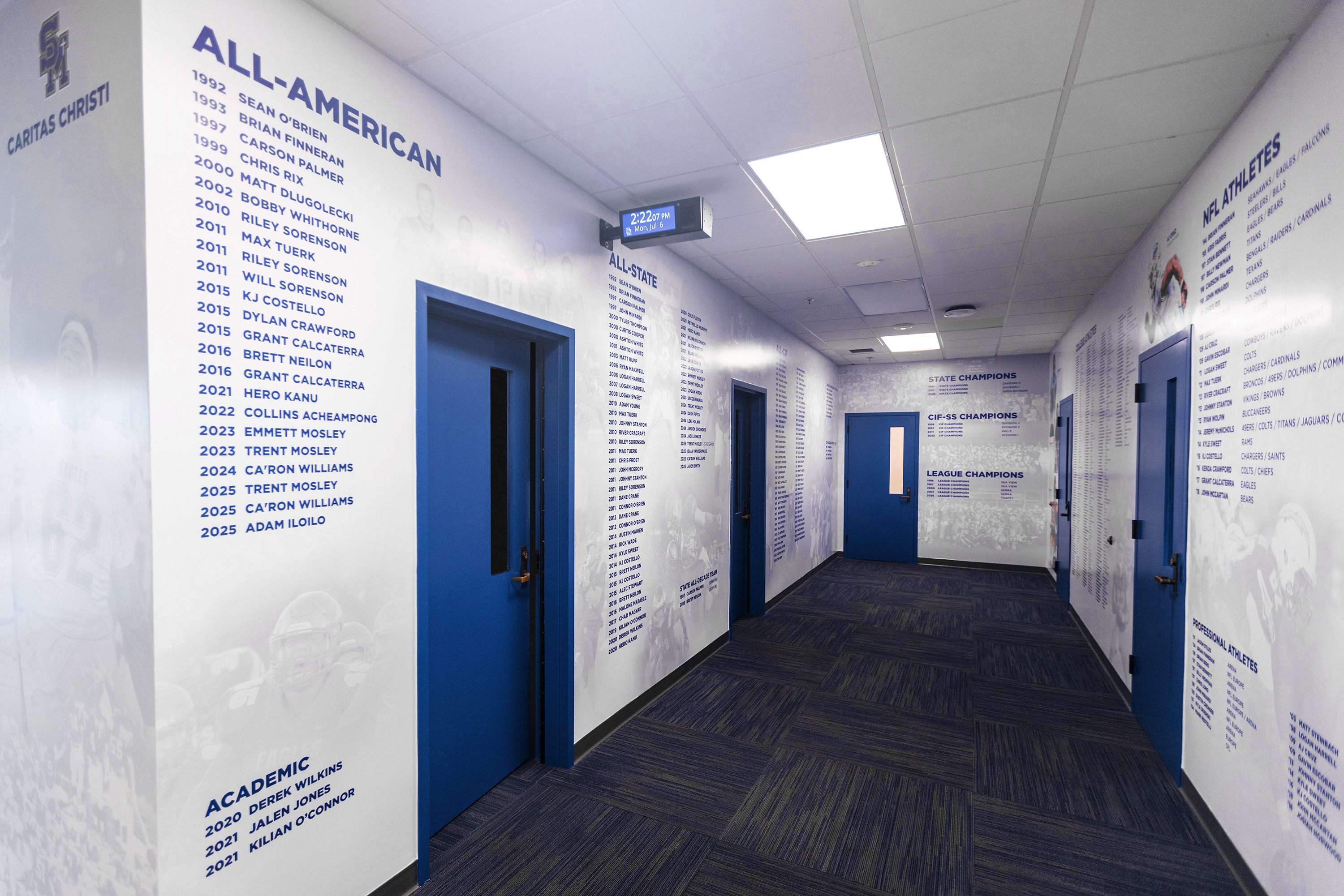 Football Office artwork for Santa Margarita Catholic High School