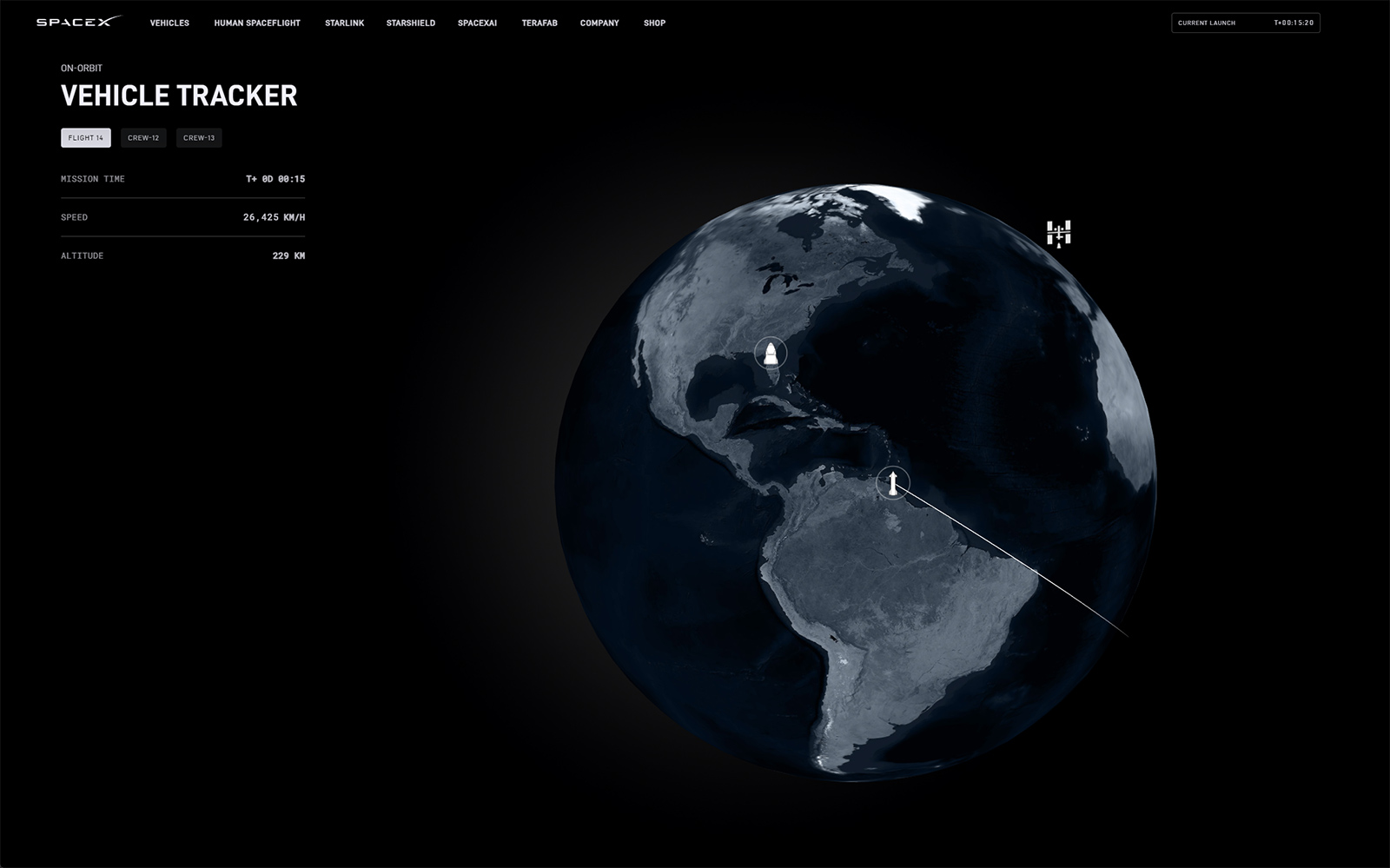 SpaceX - Vehicle Tracker